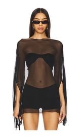 Buci Ibis Poncho Top Set In Black at Revolve