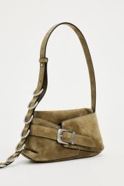 Buckled Suede Mini Crossbody Bag at Zara