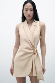 Buckled wrap jumpsuit blazer at Zara