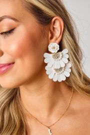 BuddyLove X Lisi Lerch Natalie Statement Earrings White BuddyLove Clothing Label at Buddy Love