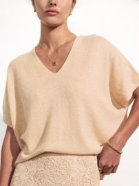 Buff V-Neck Sweater Leith Brochu Walker at Brochu Walker