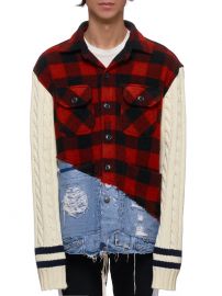 Buffalo Check Denim Jacket by Greg Lauren at H. Lorenzo