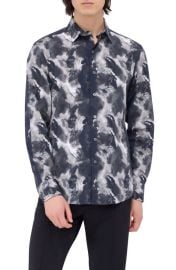 Bugatchi Julian Shaped Fit Stretch Print Button-Up Shirt at Nordstrom