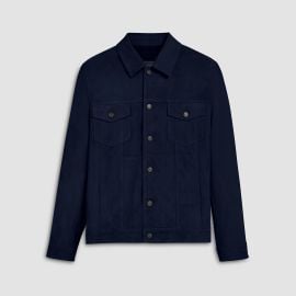 Bugatchi Suede Western Jacket in Navy at Bugatchi