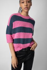 Bully Striped Sweater sweater blue women ZadigampVoltaire at Zadig & Voltaire