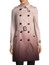 Burberry - Double-Breasted Cotton Coat at Saks Off 5th