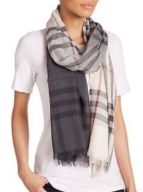 Burberry - Giant Check Ombrand232 Wool andamp Silk Scarf at Saks Fifth Avenue