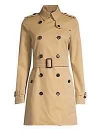 Burberry - Kensington Mid-Length Heritage Cotton Trench Coat at Saks Fifth Avenue