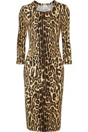 Burberry - Leopard-print stretch-jersey dress at Net A Porter