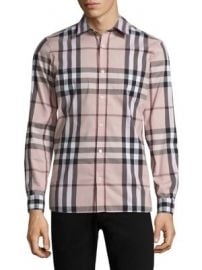 Burberry - Nelson Cotton Button-Down Shirt at Saks Fifth Avenue