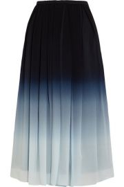 Burberry - Ombr   silk-chiffon midi skirt at Net A Porter