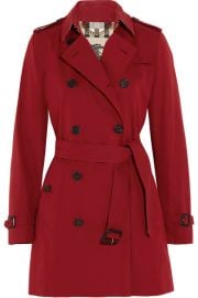 Burberry   The Kensington Mid cotton-gabardine trench coat at Net A Porter