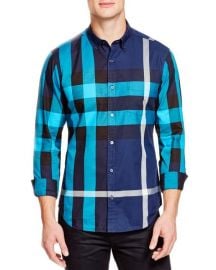 Burberry Brit  Fred  Trim Fit Sport Shirt in Blue at Nordstrom