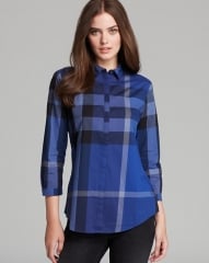 Burberry Brit Exploded Check Woven Shirt in blue at Bloomingdales