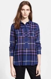 Burberry Brit Plaid Cotton Shirt at Nordstrom