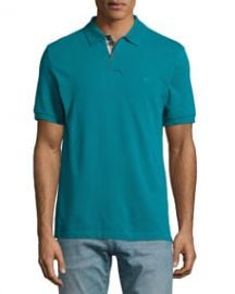 Burberry Brit Short-Sleeve Pique Polo Shirt Dark Teal at Neiman Marcus