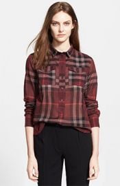 Burberry Brit Woven Check Shirt in red at Nordstrom