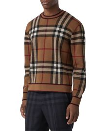 Burberry Burberry Naylor Check Wool Sweater at Neiman Marcus