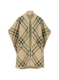 Burberry Check Cape at Cettire