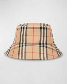 Burberry Check-Print Twill Bucket Hat at Neiman Marcus