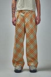 Burberry Check Wool Tailored Trousers LABELS at Labels