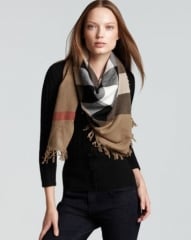 Burberry Color Check Wool Scarf at Bloomingdales