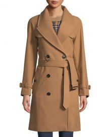 Burberry Cranston Wool-Blend Short Trench Coat at Neiman Marcus