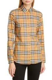 Burberry Crow Vintage Check Cotton Shirt at Nordstrom