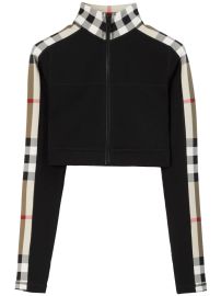 Burberry Cynthia Cropped Zip Front Top at Farfetch