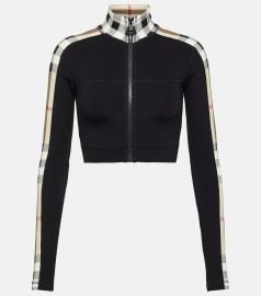 Burberry Cynthia Cropped Zip Front Top at Mytheresa