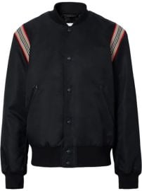 Burberry Icon Stripe Trim Bomber Jacket - Farfetch at Farfetch