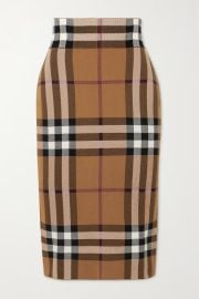 Burberry Kammie Check Jacquard Tube Skirt at Net a Porter