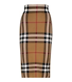 Burberry Kammie Check Jacquard Tube Skirt at Mytheresa