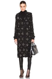 Burberry Kensington Studded Lace Trench Coat at FWRD