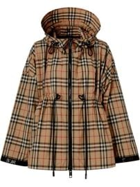 Burberry Logo Tape Vintage Check Hooded Jacket - at Farfetch