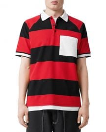 Burberry Men  x27 s Barley Striped Polo Shirt at Neiman Marcus