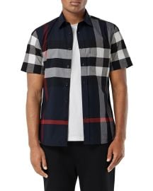 Burberry Mens Somerton Check Short-Sleeve Sport Shirt at Neiman Marcus