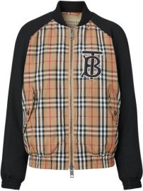 Burberry Monogram Motif Vintage Check Bomber Jacket Aw19  Com at Farfetch