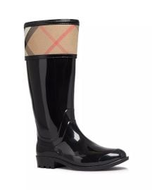 Burberry Rain Boots Crosshill Housecheck at Bloomingdales