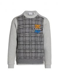 Burberry Regent TB Plaid Cotton Sweatshirt at Saks Fifth Avenue