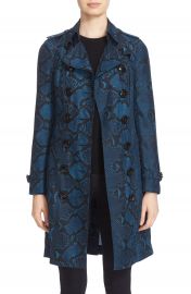 Burberry Sandringham Snake Print Silk Trench Coat at Nordstrom