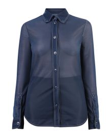 Burberry Sheer Button Up Shirt by Burberry at Italist