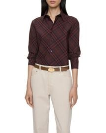 Burberry Slim Fit Check Cotton Shirt Bloomingdales at Bloomingdales