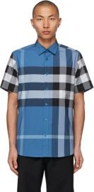 Burberry Stretch Poplin Check Shirt at SSENSE