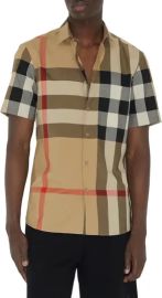 Burberry Summerton Archive Short Sleeve Check Shirt at Nordstrom