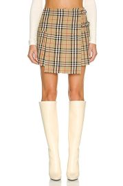 Burberry Zoe Mini Skirt in Archive Beige FWRD at FWRD