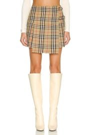 Burberry Zoe Vintage Check Asymmetrical Wool Kilt at FWRD