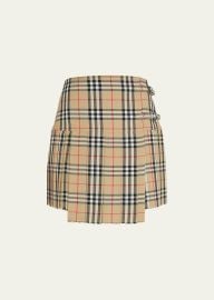 Burberry Zoe Vintage Check Wool Kilt - at Bergdorf Goodman