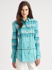 Burberry checked shirt at Saks Fifth Avenue