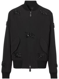 Burberry crystal-embellished Harrington Jacket - at Farfetch